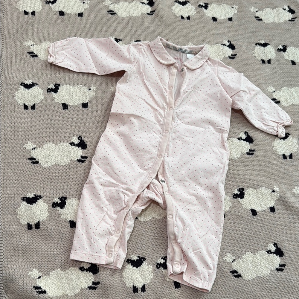Burberry Pink Footies One Piece